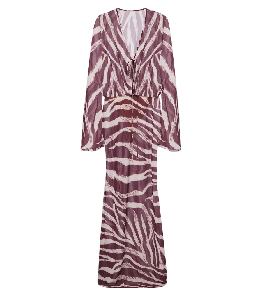Bananhot Nema zebra-print maxi dress