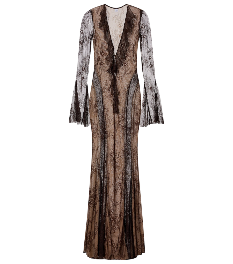 Bananhot Nori lace maxi dress
