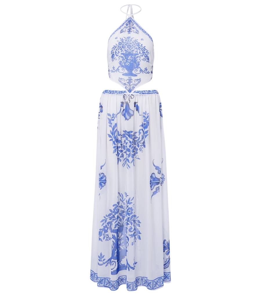 Bananhot Riley printed cotton maxi dress