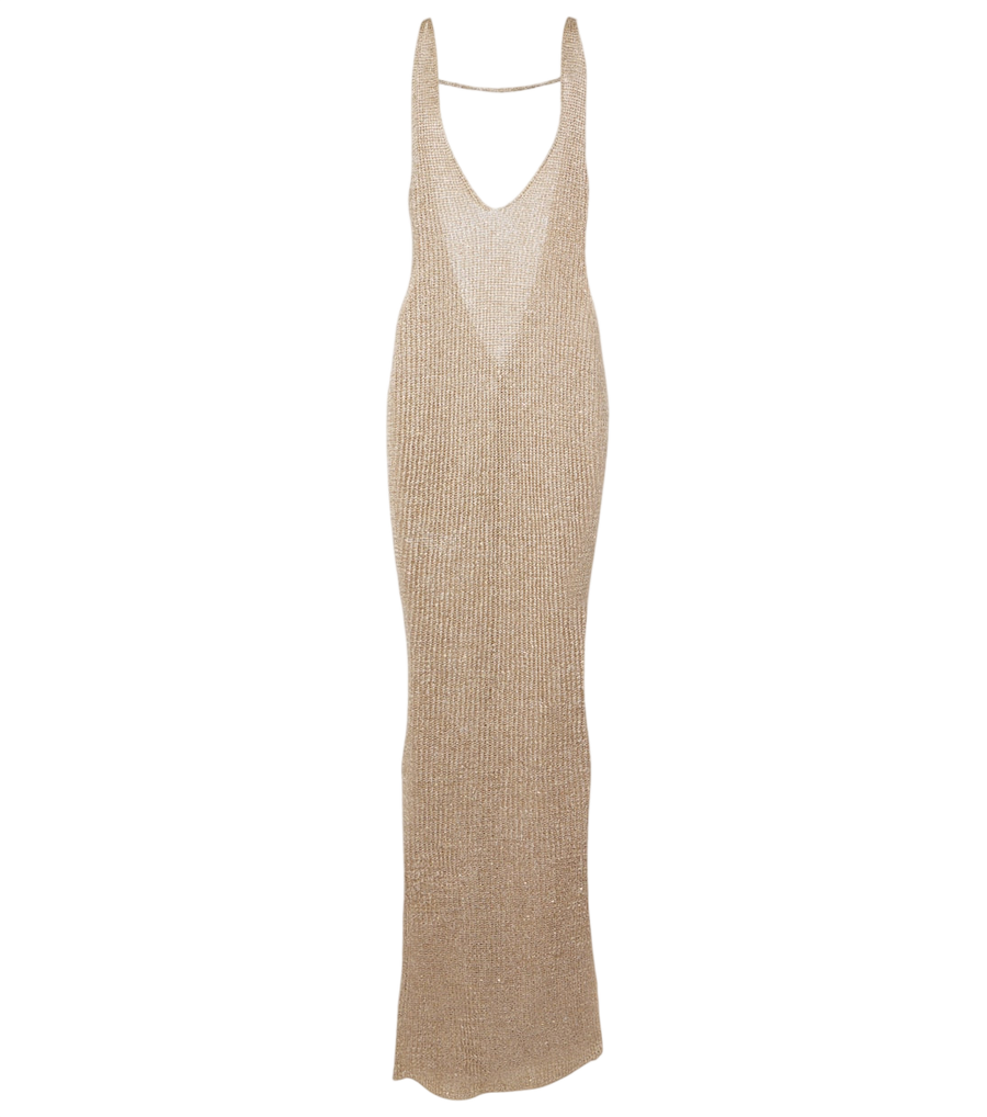 Bananhot Sunny lamé maxi dress