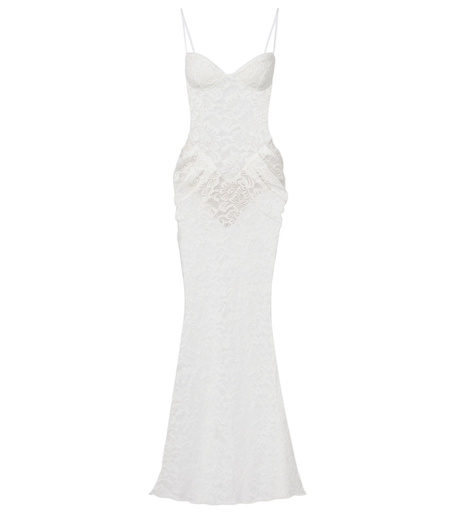 Bananhot Vecna sheer lace maxi dress