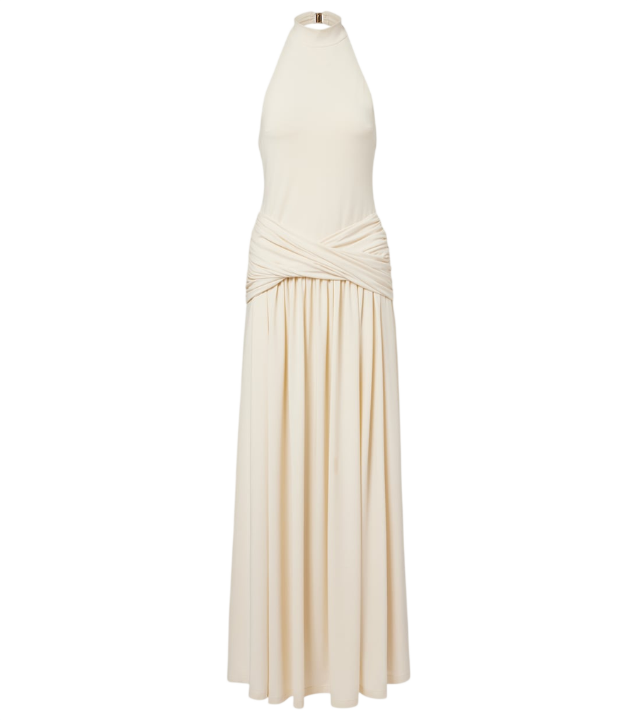 Bananhot Zoya draped halterneck maxi dress