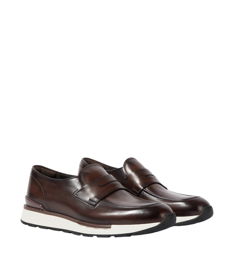 Berluti Fast Track leather penny loafers