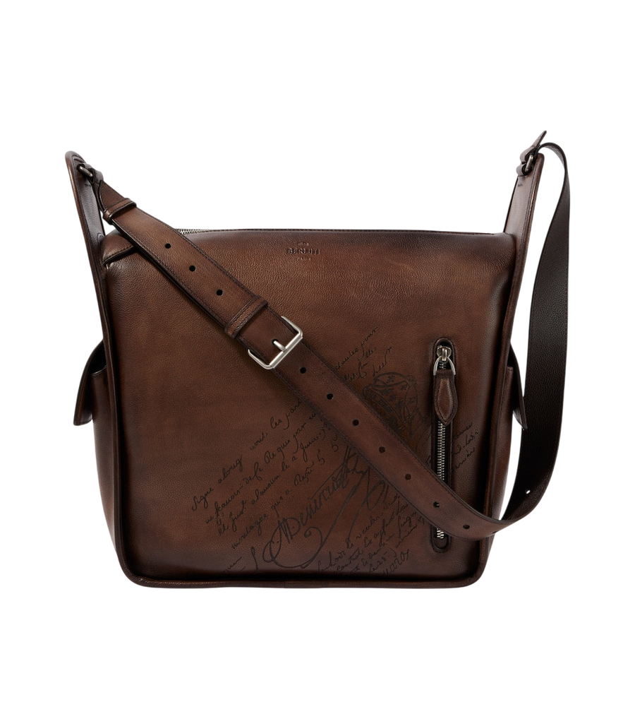 Berluti Périple Scritto Venezia leather shoulder bag