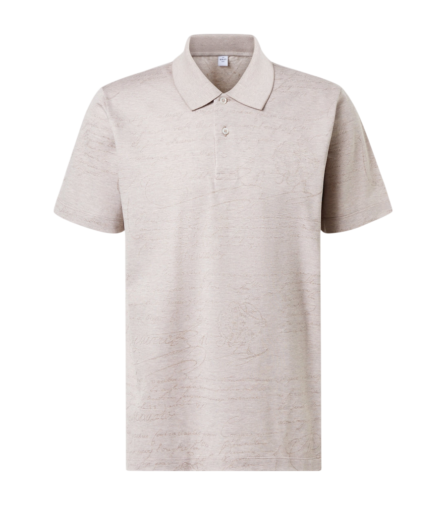 Berluti Printed cotton polo shirt