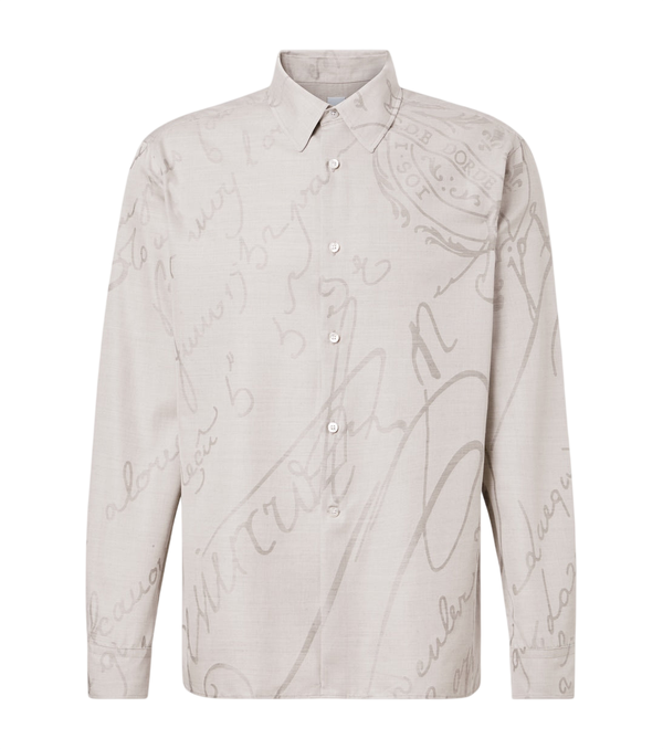 Berluti Printed cotton, wool, and silk shirt