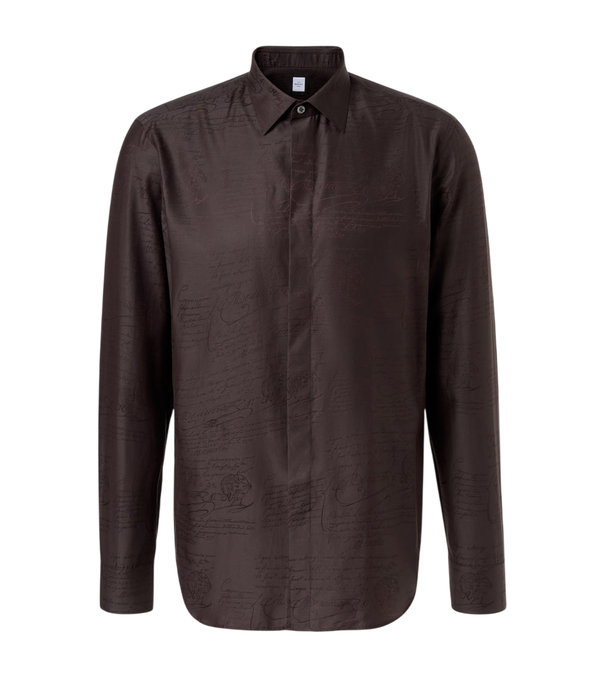 Berluti Printed silk and cotton shirt