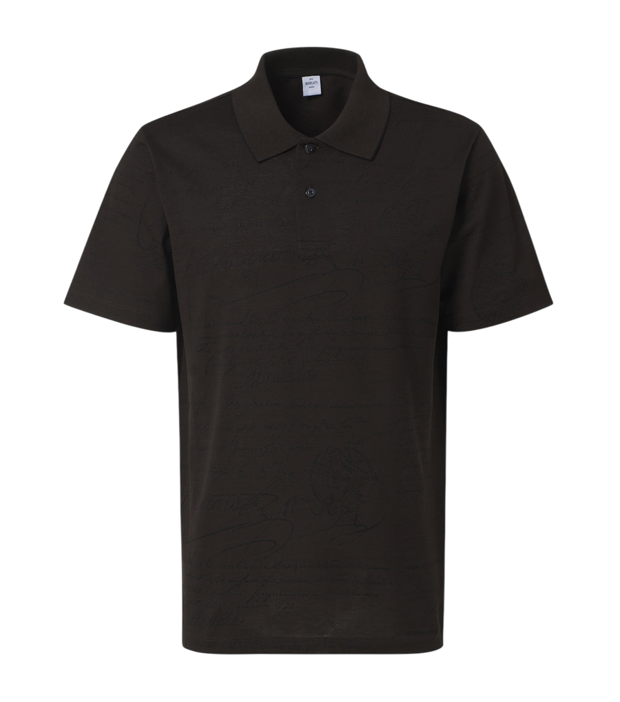 Berluti Scritto cotton piqué polo shirt