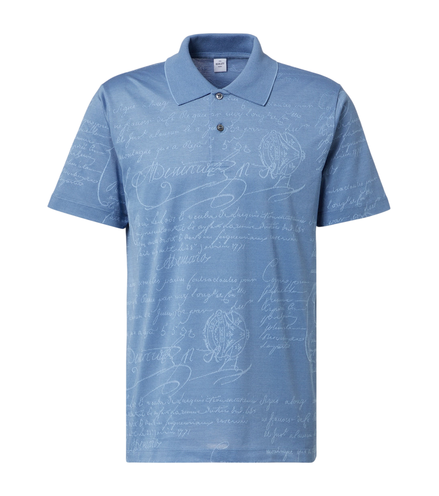 Berluti Scritto cotton piqué polo shirt