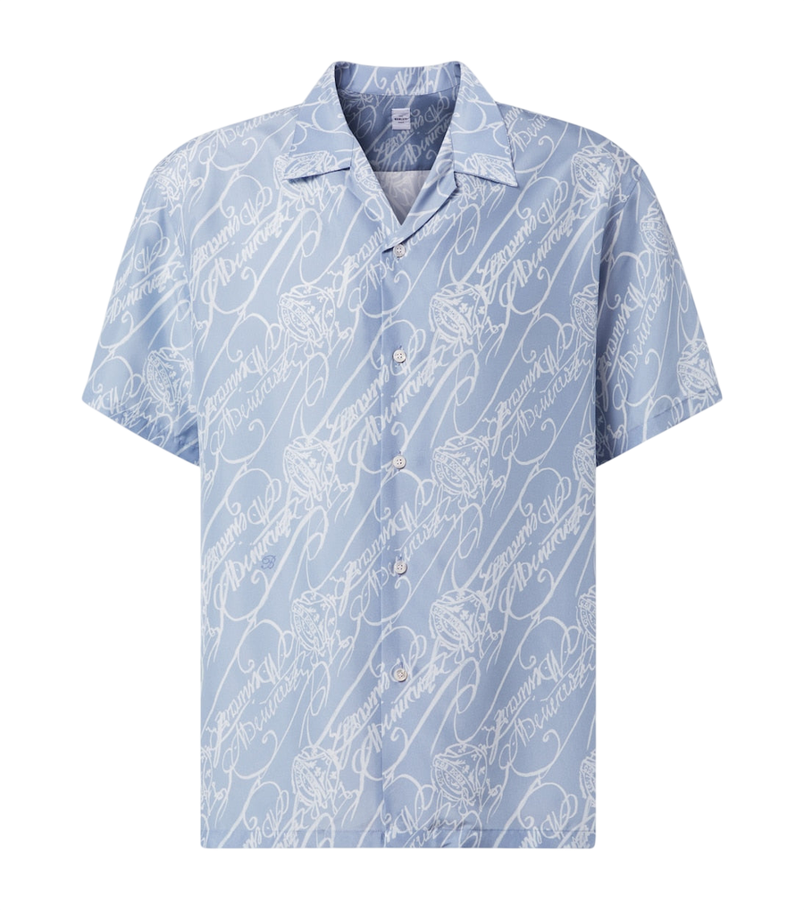 Berluti Scritto silk bowling shirt