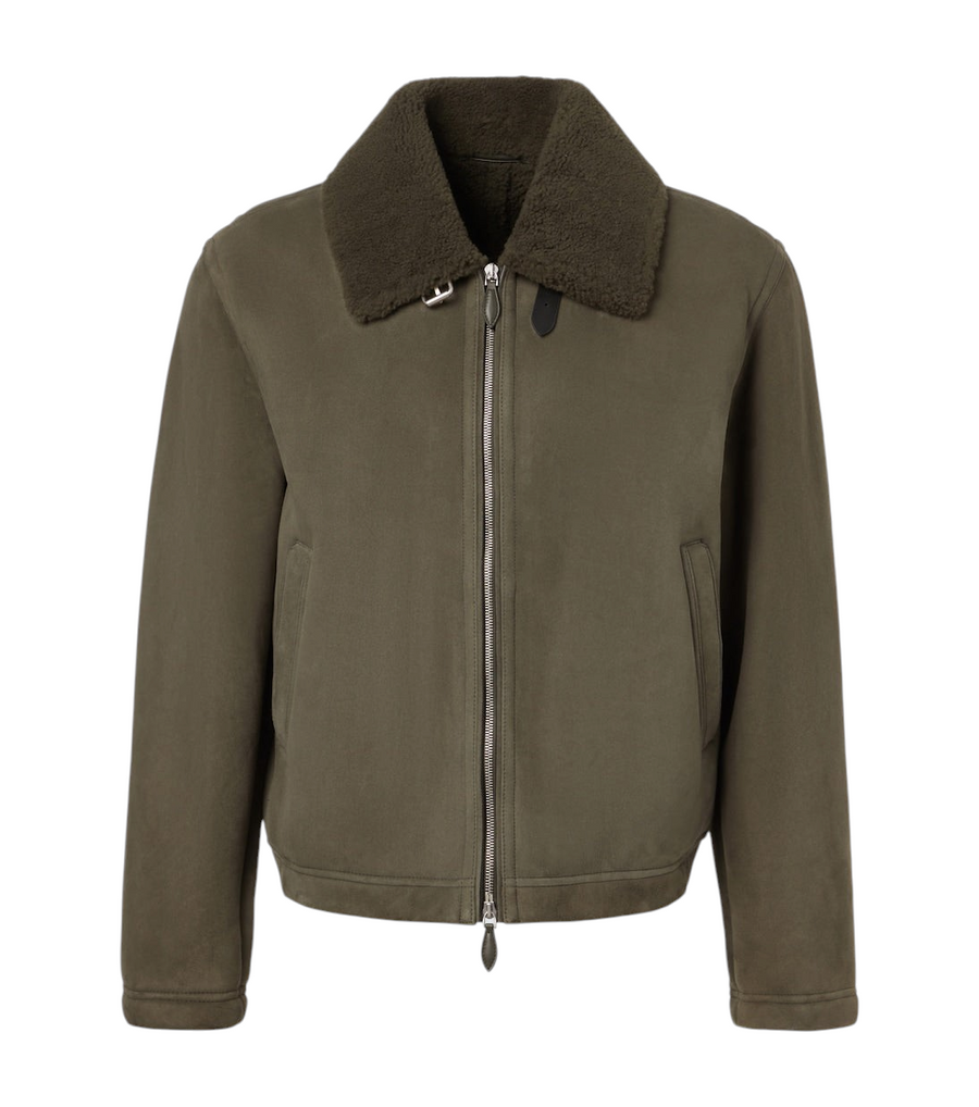 Berluti Shearling-lined suede blouson jacket