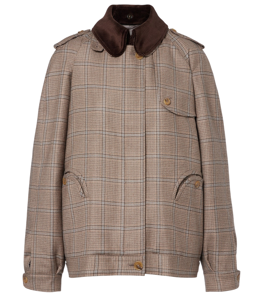 Blazé Milano Chausie checked virgin wool jacket