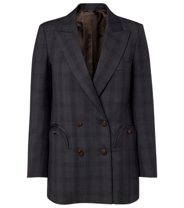 Blazé Milano Everyday checked virgin wool blazer
