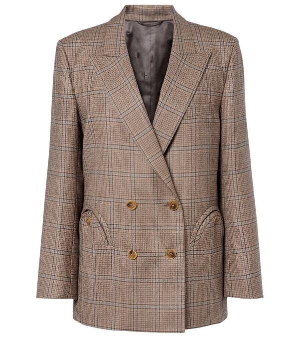 Blazé Milano Everynight checked double-breasted wool blazer