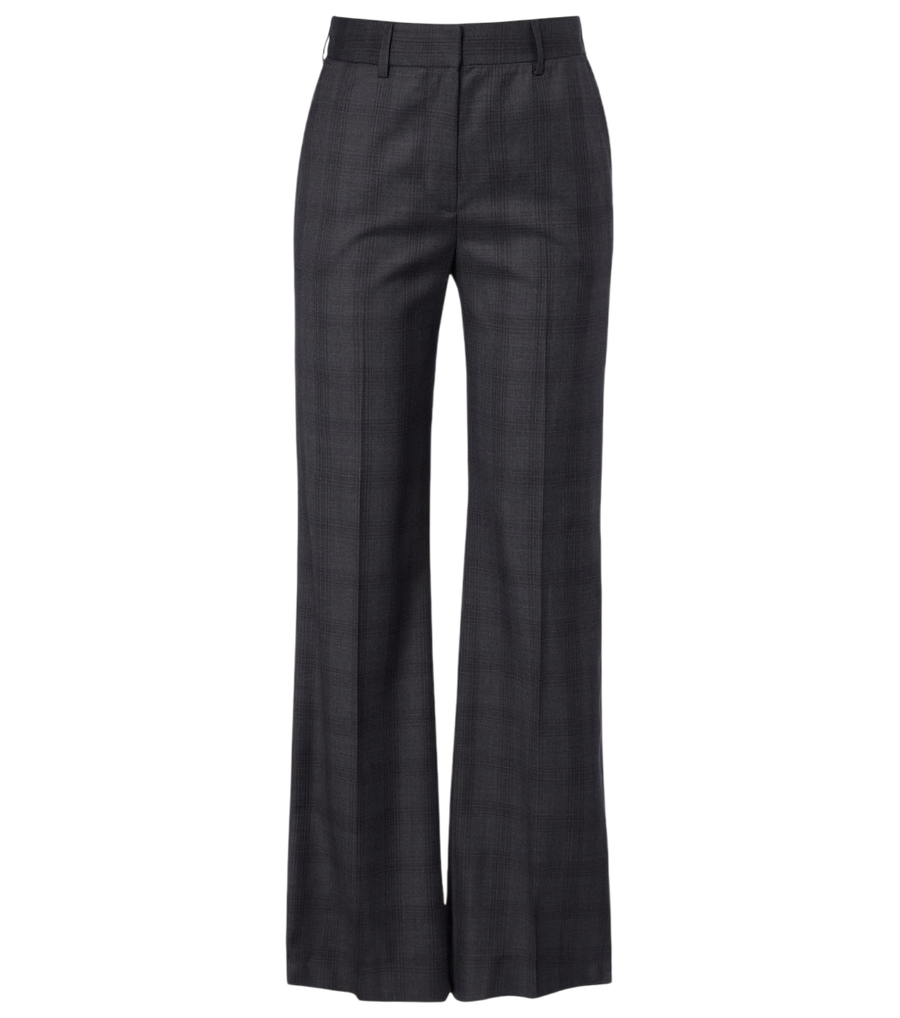 Blazé Milano Lundy checked virgin wool flared pants