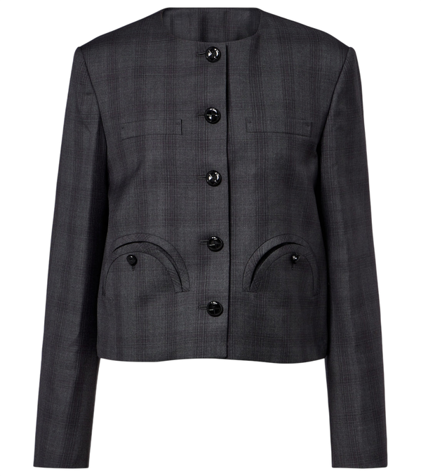 Blazé Milano Shamo checked virgin wool jacket