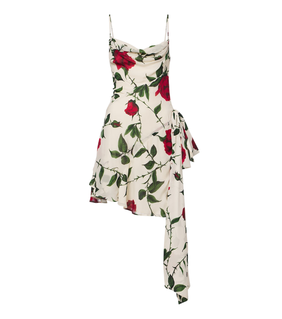 Minirobe drapée à fleurs Blumarine