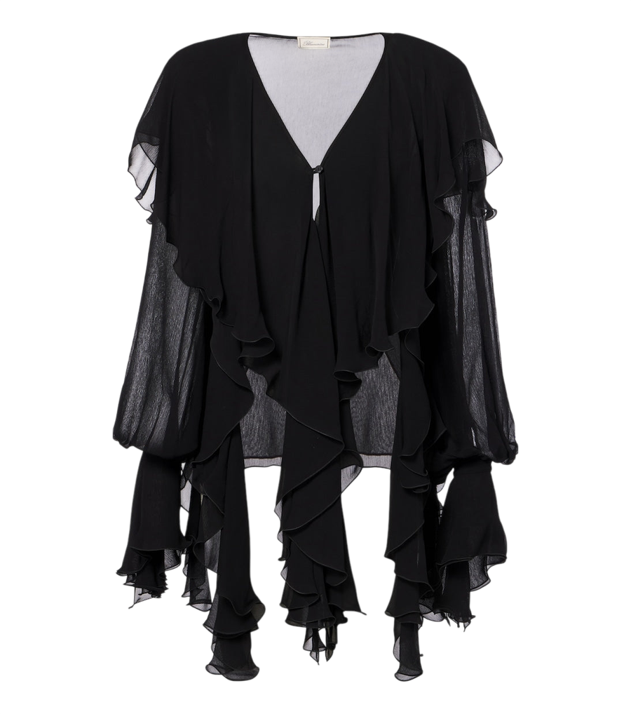 Blusa de crepé con volantes de Blumarine