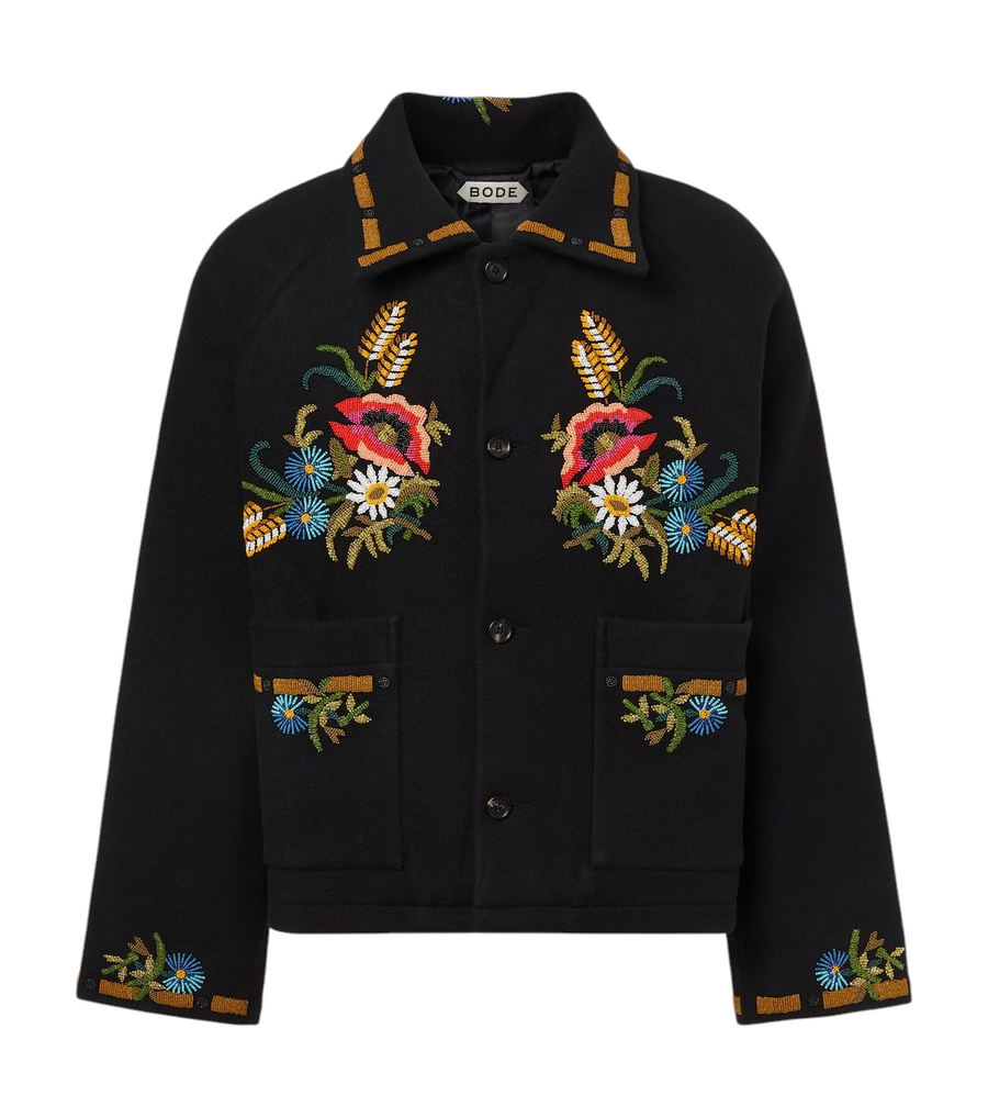 Bode Beaded Aquitaine embellished wool jacket