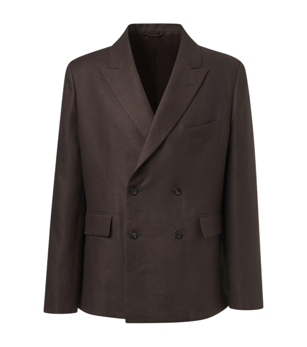 Bode Double-breasted linen blazer