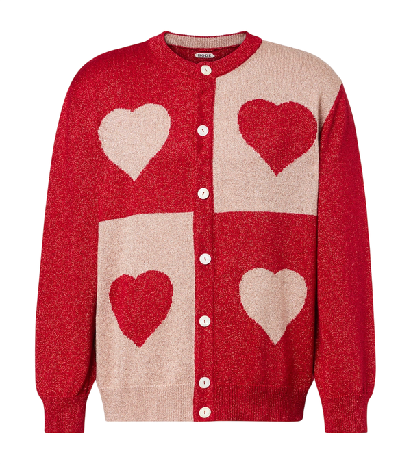 Bode Lamé jacquard cardigan
