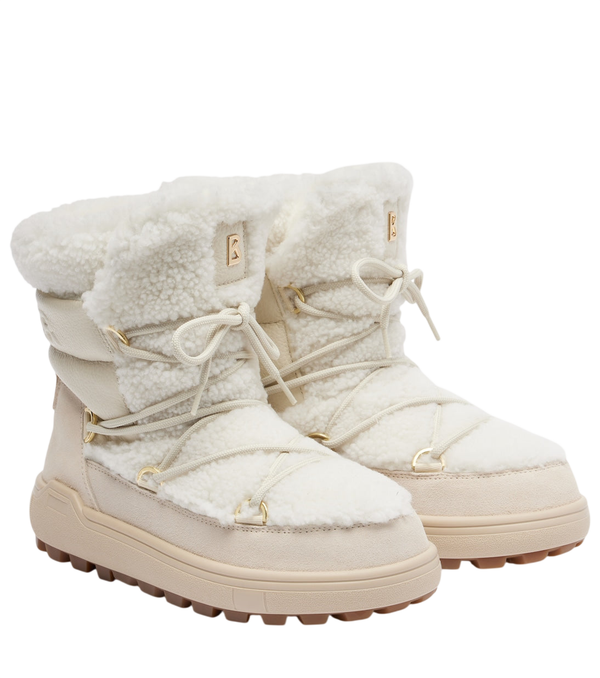 Bogner Chamonix shearling-trimmed suede snow boots