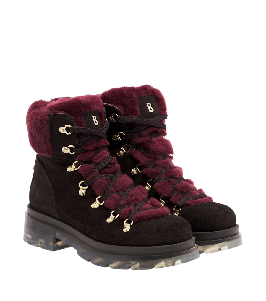Bogner Swansea shearling-trimmed suede snow boots