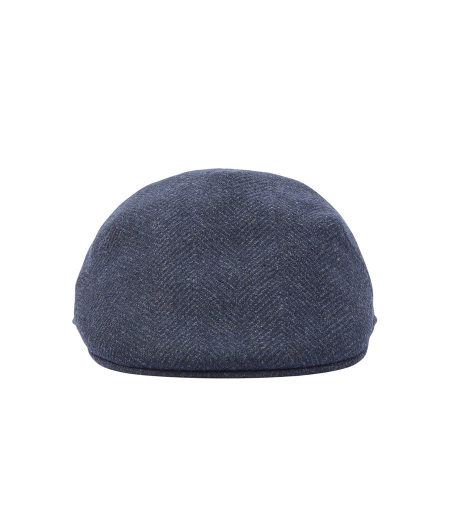 Borsalino Parigi herringbone virgin wool flat cap