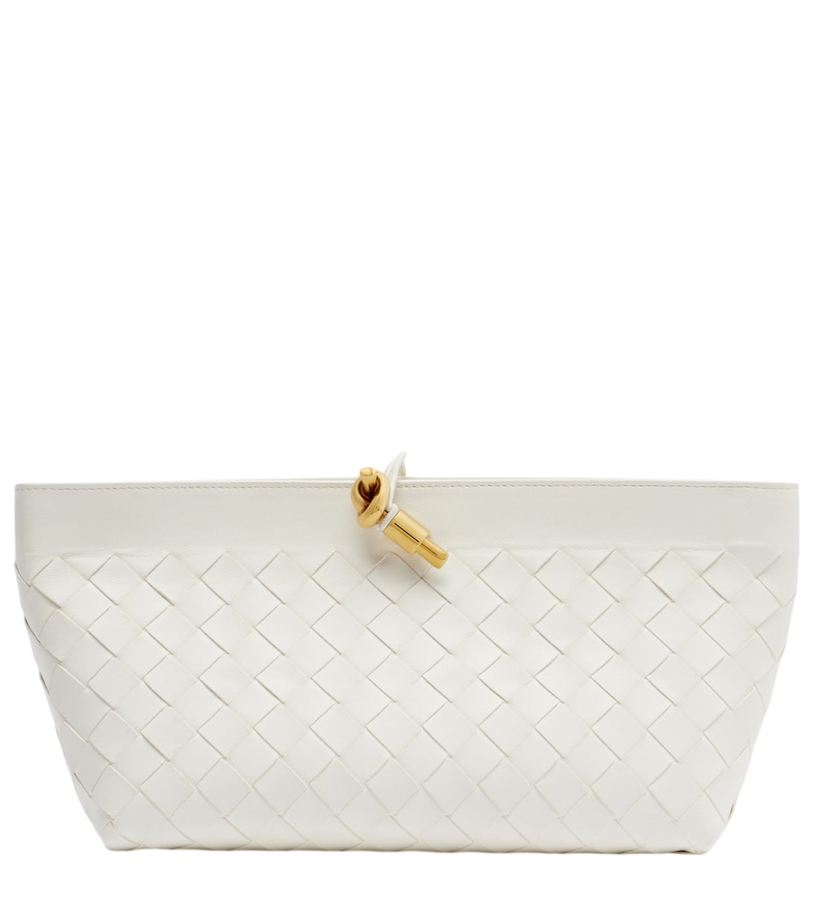 Bottega Veneta Andiamo Boat Intrecciato leather clutch