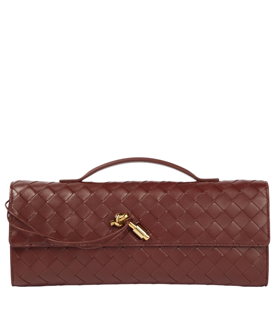Clutch Andiamo Knot de piel Intrecciato de Bottega Veneta