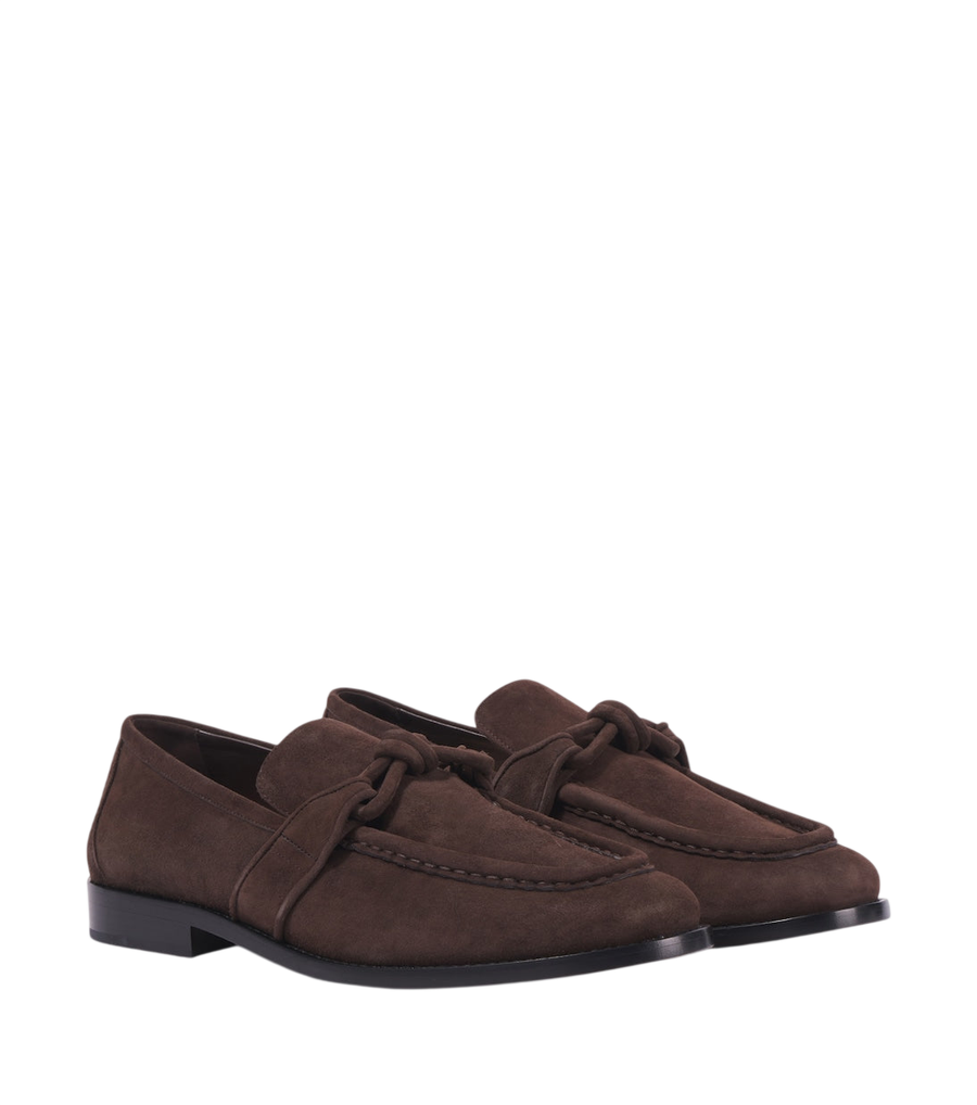 Bottega Veneta Astaire Knot suede loafers