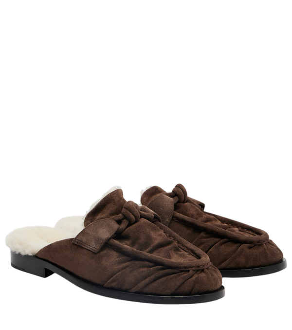 Bottega Veneta Astaire shearling-lined suede mules