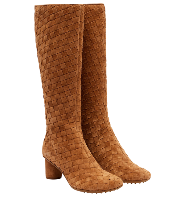 Bottega Veneta Atomic Intrecciato suede knee-high boots