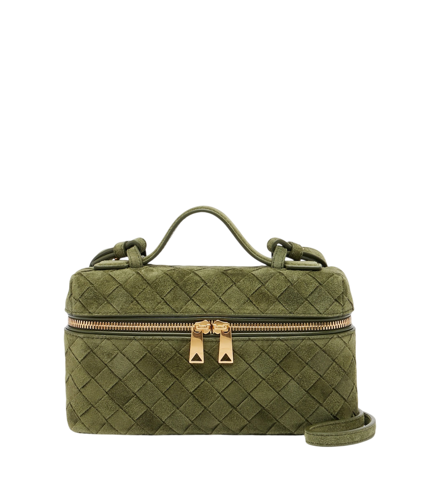 Bottega Veneta Bang Bang Intrecciato suede vanity bag