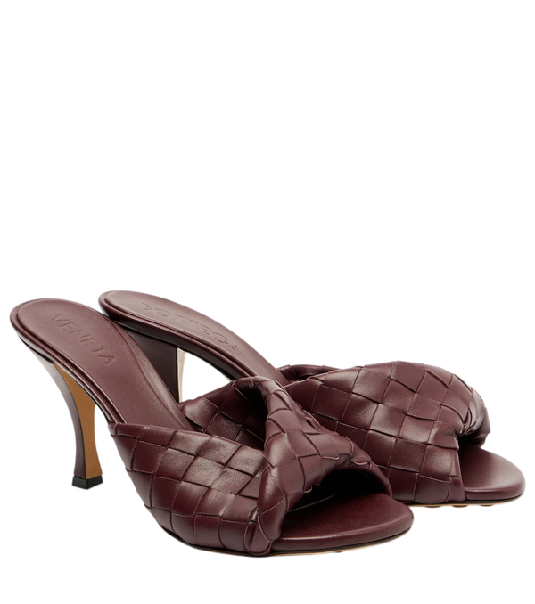 Bottega Veneta Blink 80 Intrecciato leather mules