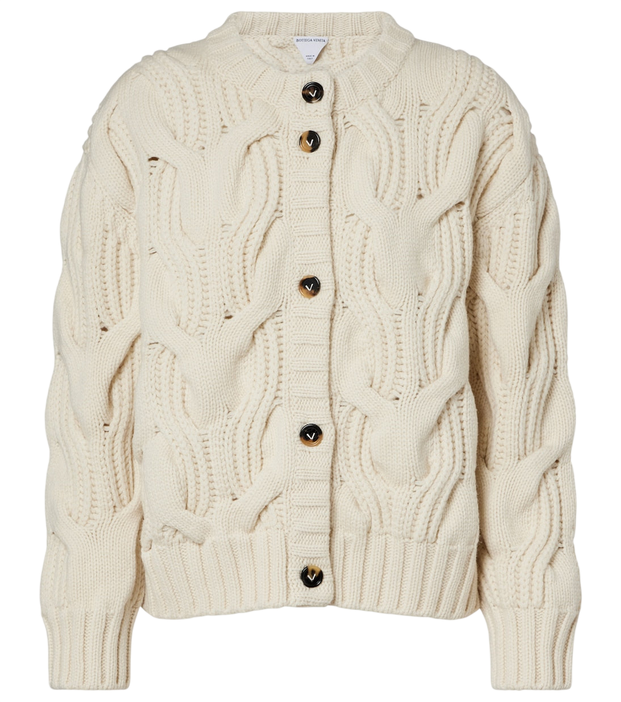 Bottega Veneta Cable-knit wool cardigan