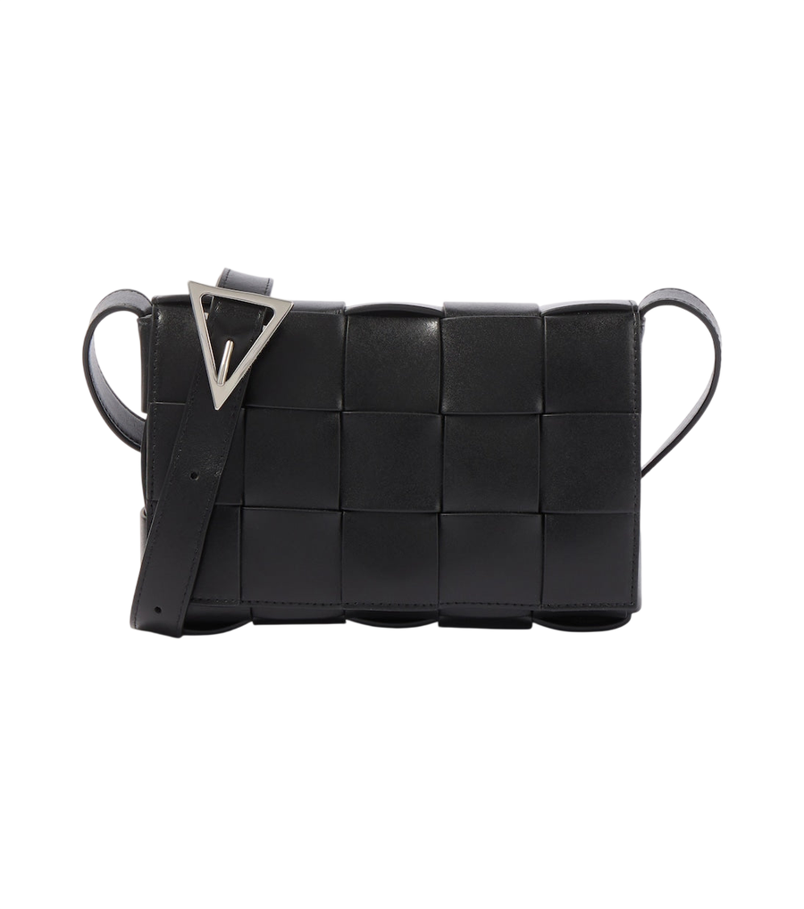 Bottega Veneta Cassette Intreccio leather crossbody bag
