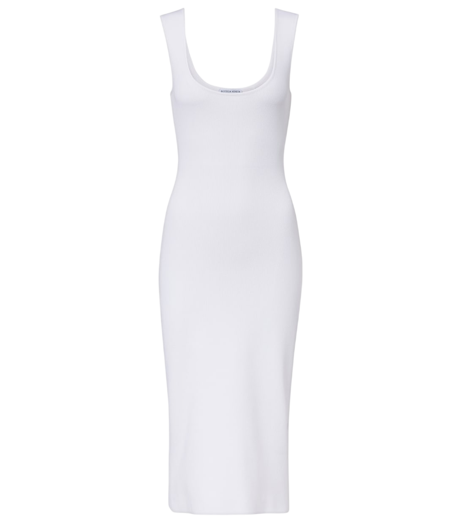 Bottega Veneta Chain-detail ribbed-knit midi dress