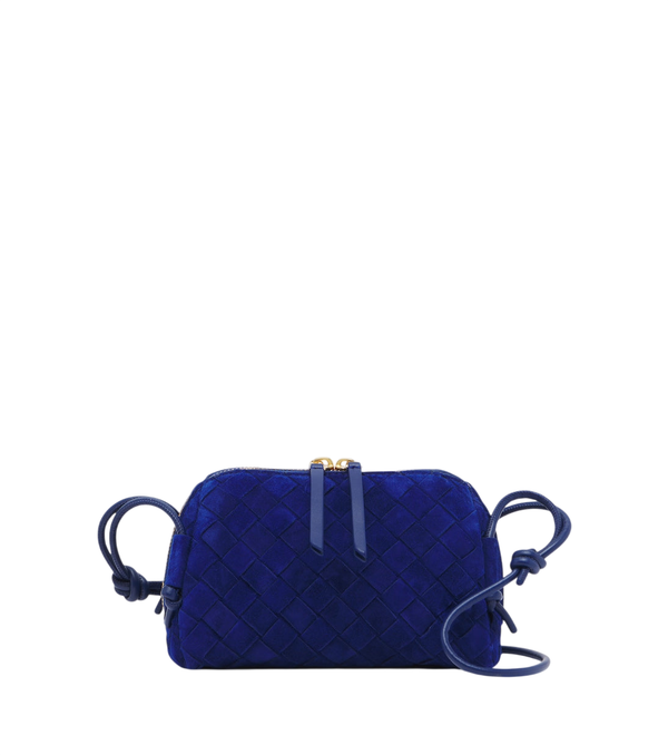 Borsa a tracolla in pelle scamosciata Bottega Veneta Concert Intrecciato