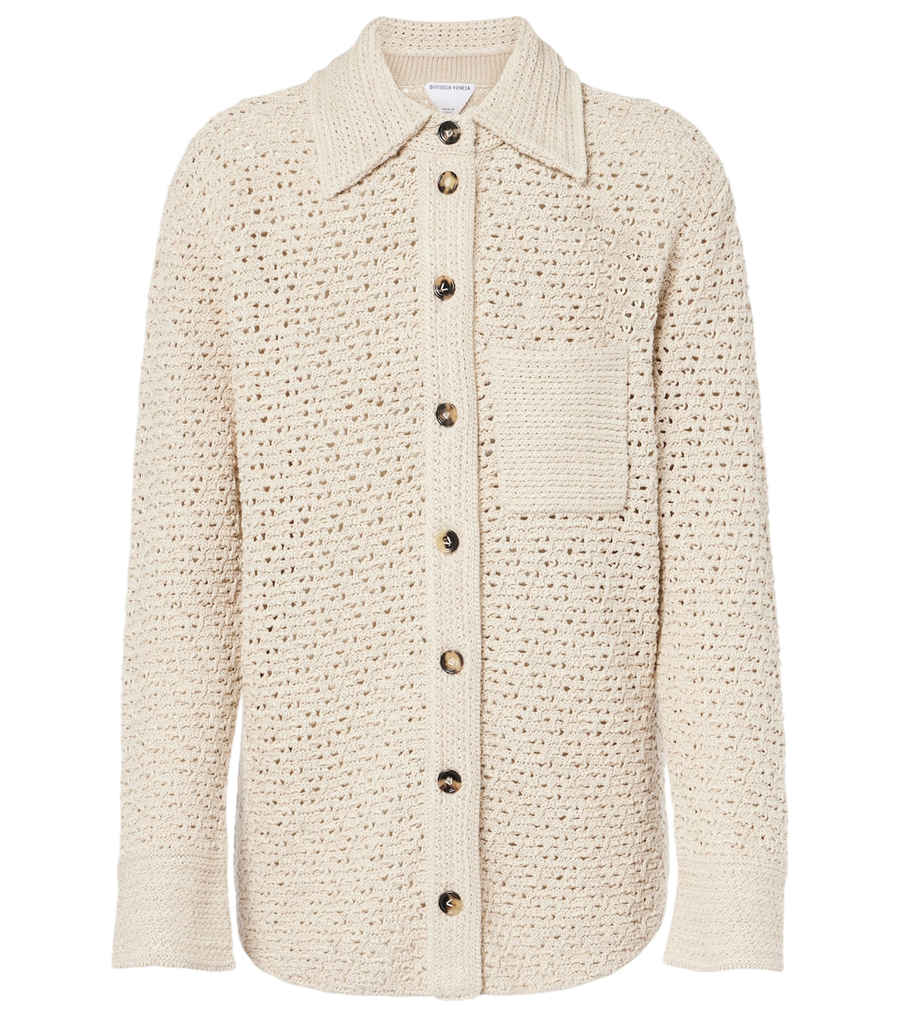 Bottega Veneta Cotton crochet shirt