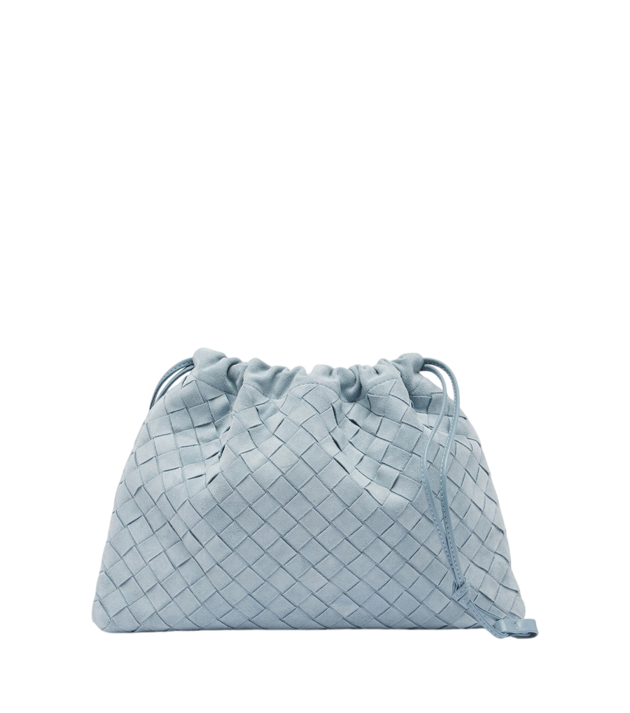 Bolsa guardapolvo Bottega Veneta, estuche pequeño de ante Intrecciato
