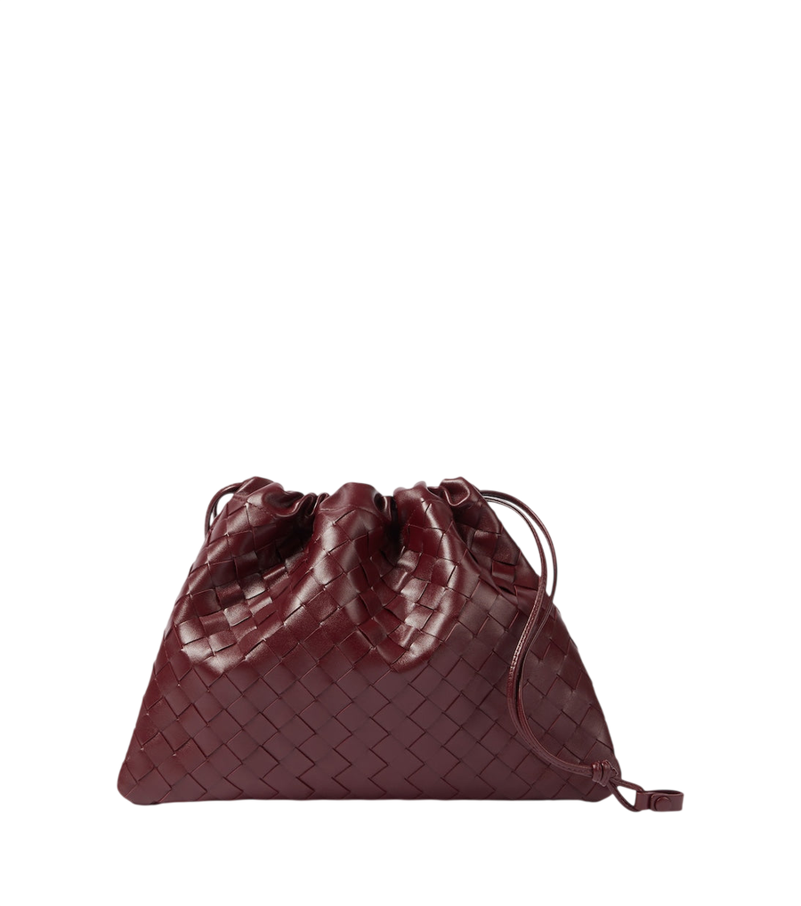 Pochette moyenne en cuir Bottega Veneta avec sac de protection