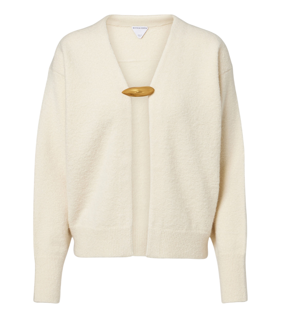 Bottega Veneta Embellished cashmere, wool, and silk cardigan