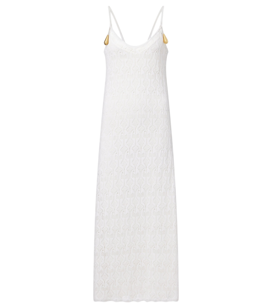 Bottega Veneta Fish Lace cotton and silk maxi dress