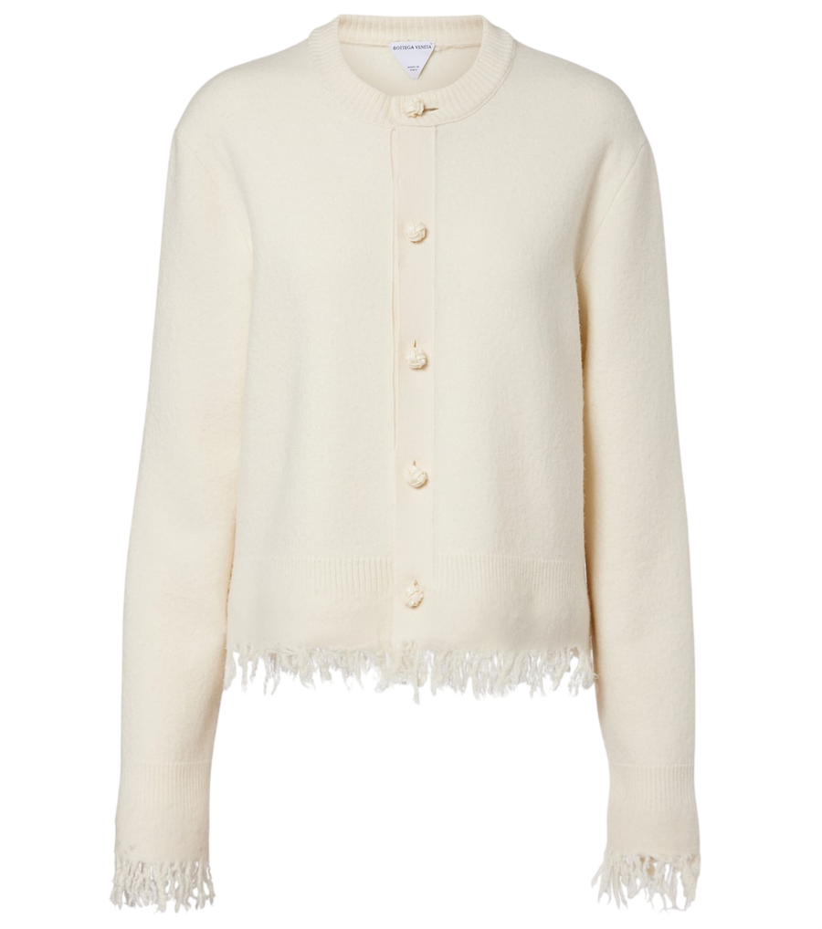 Bottega Veneta Fringed wool cardigan