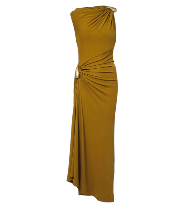 Bottega Veneta Gathered Jersey Maxi Dress