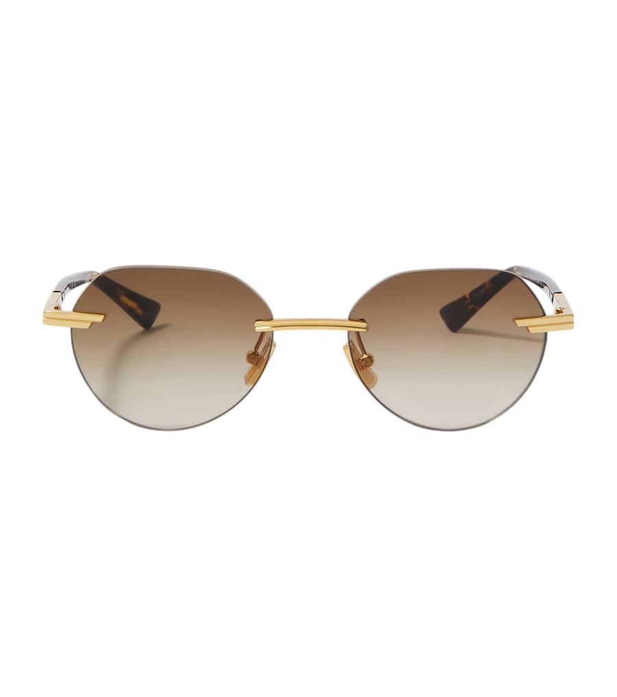 Bottega Veneta Glasant round sunglasses