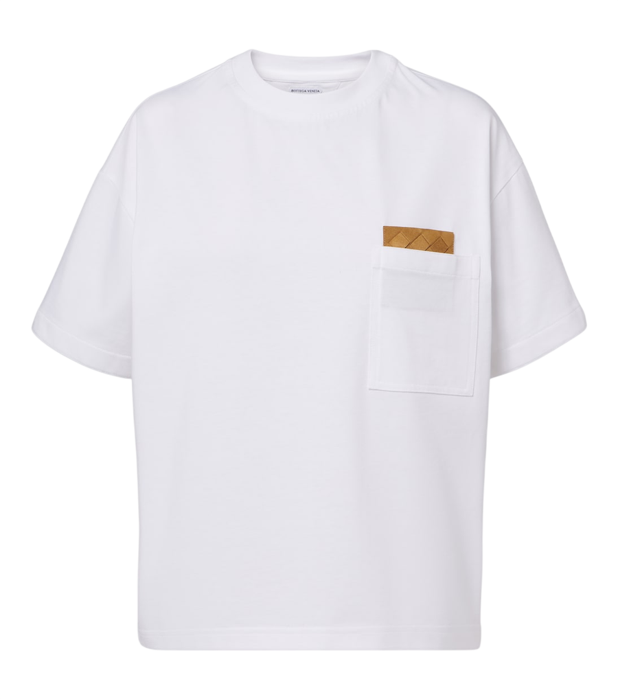 Camiseta de punto de algodón Intrecciato de Bottega Veneta