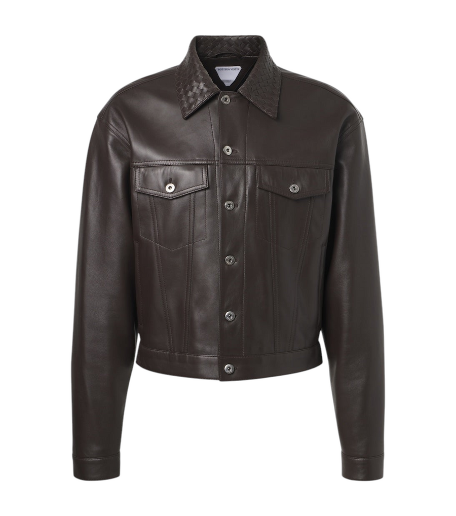 Bottega Veneta Intrecciato leather jacket