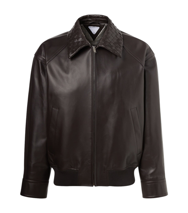 Bottega Veneta Intrecciato leather jacket